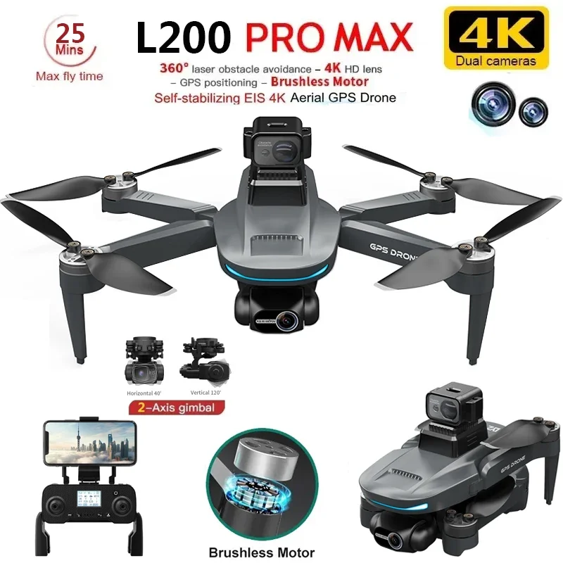 L200 PRO MAX Drone 4K 2-Axis P - Drone Cinematic recensie en prijs