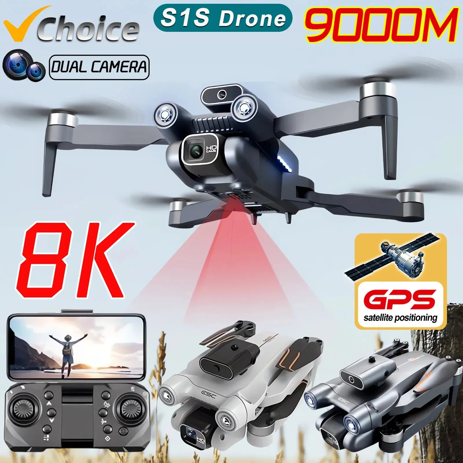 New S1S 5G GPS Drone Camera 8K - Drone Mapping recensie en prijs